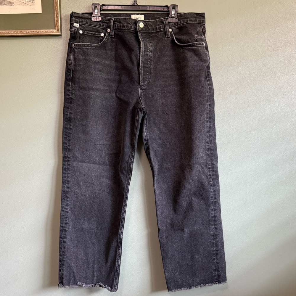 Citizens 'Florence' Straight Wide Leg Jeans, Cropped Short Length - Picture 5 of 11